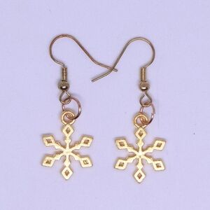 Handmade snowflake earrings